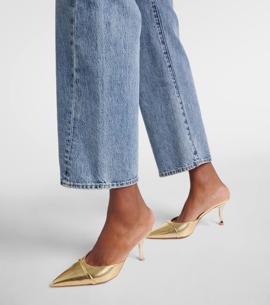 Malone Souliers Joella 70 metallic leather mules