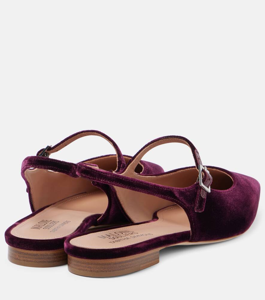 Malone Souliers Karla velvet slingback flats