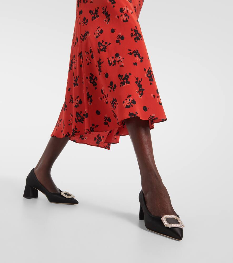 Malone Souliers Lina 45 embellished satin pumps