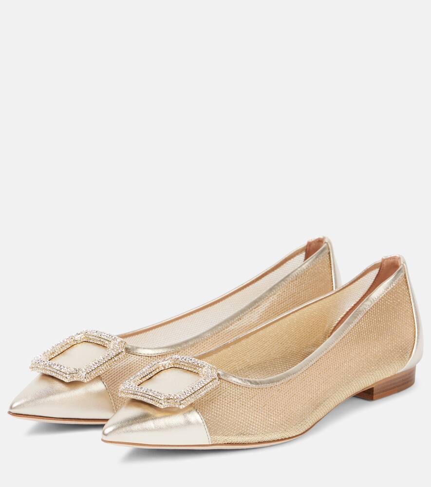 Malone Souliers Lina crystal-embellished ballet flats