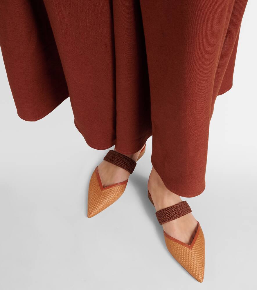 Malone Souliers Manu woven raffia mules