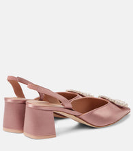 Malone Souliers Marilu 45 satin slingback pumps