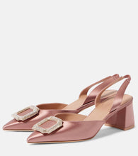 Malone Souliers Marilu 45 satin slingback pumps