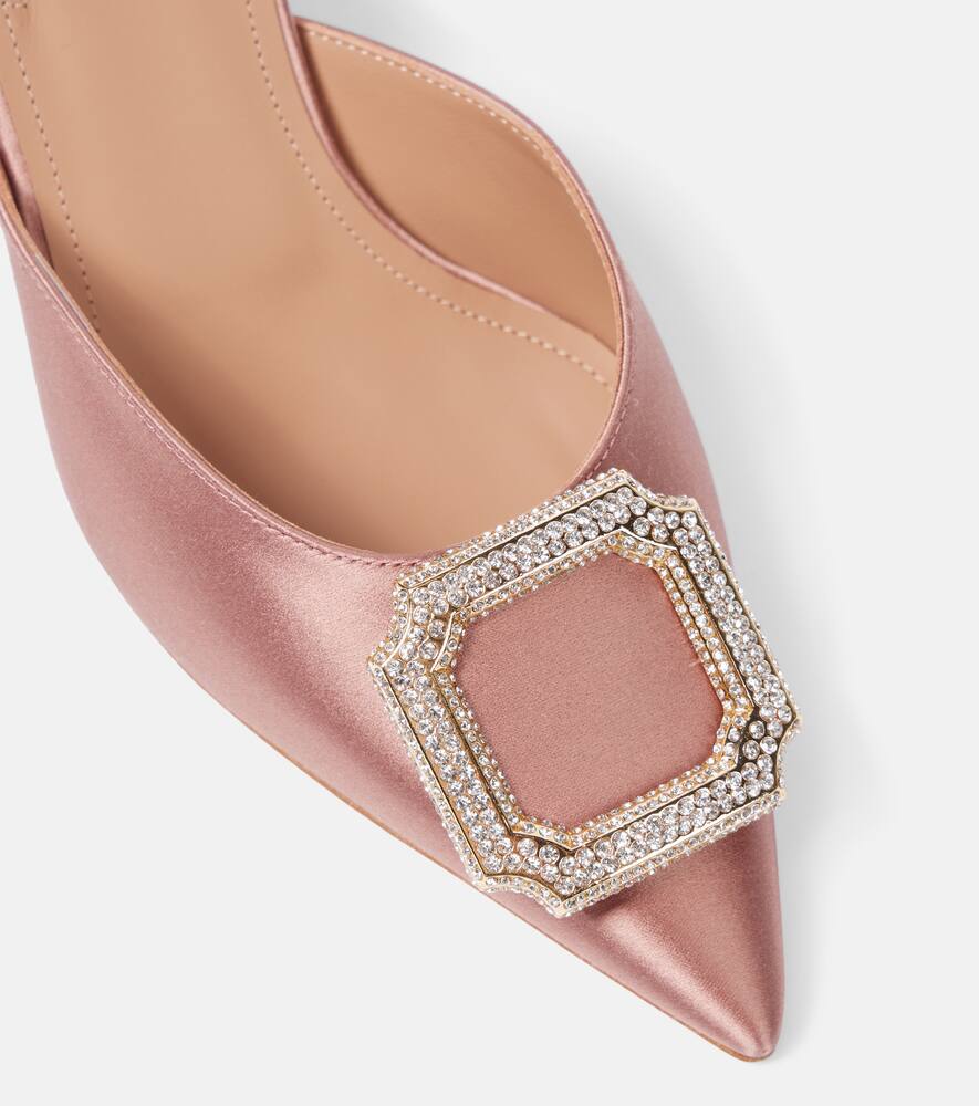 Malone Souliers Marilu 45 satin slingback pumps
