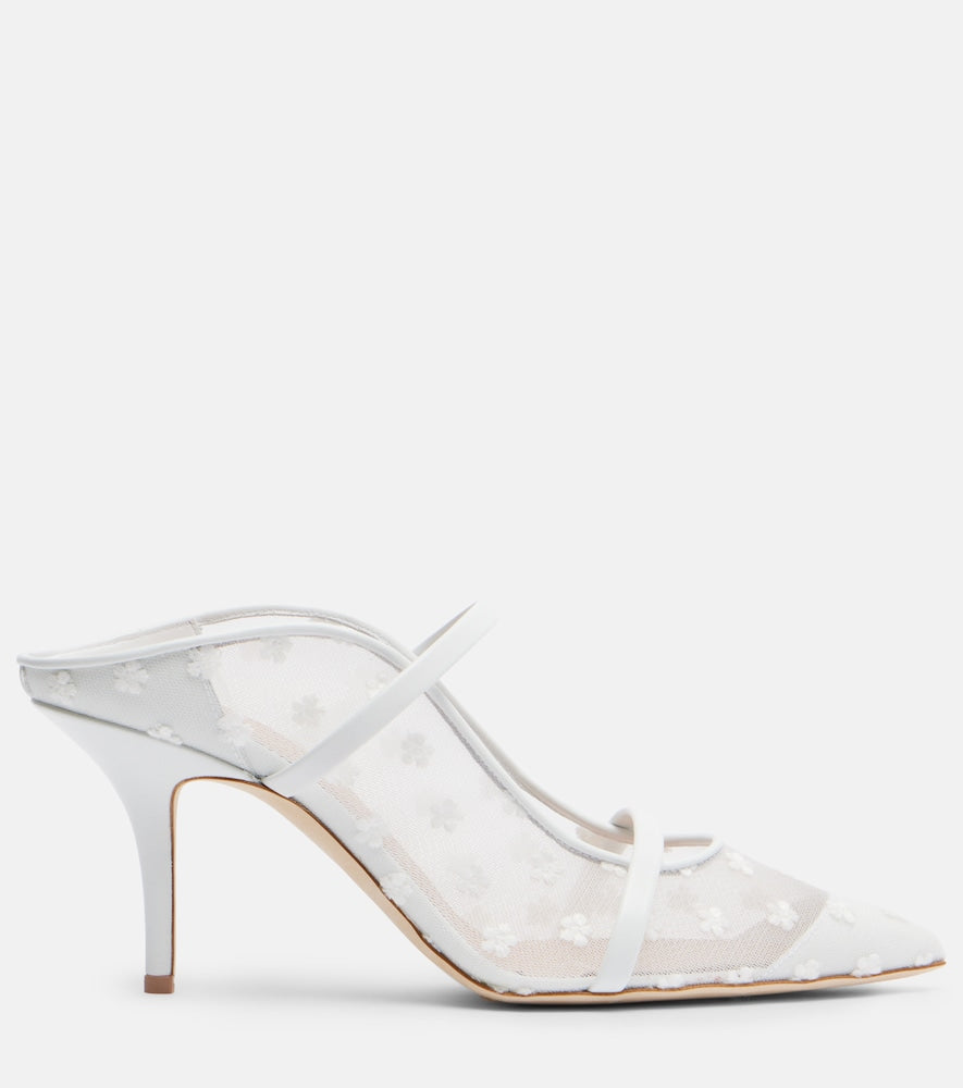 Malone Souliers Maureen 70 leather and mesh mules