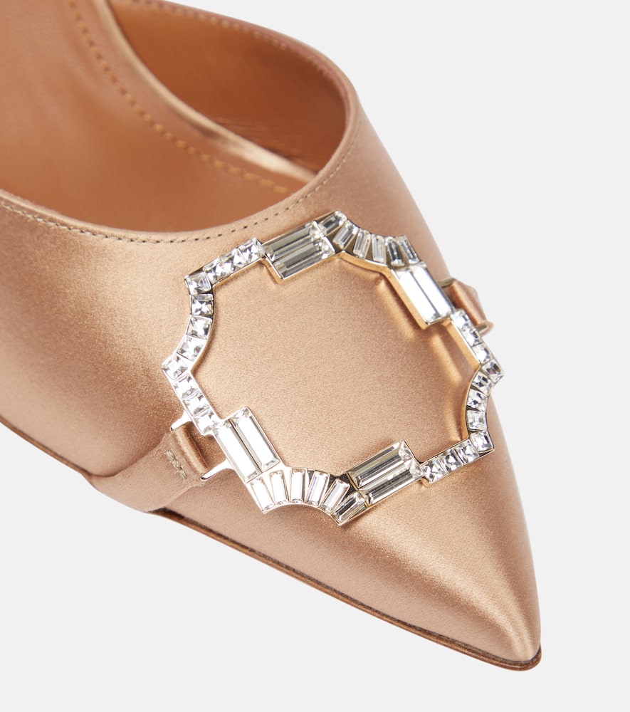 Malone Souliers Missy 85 embellished satin mules