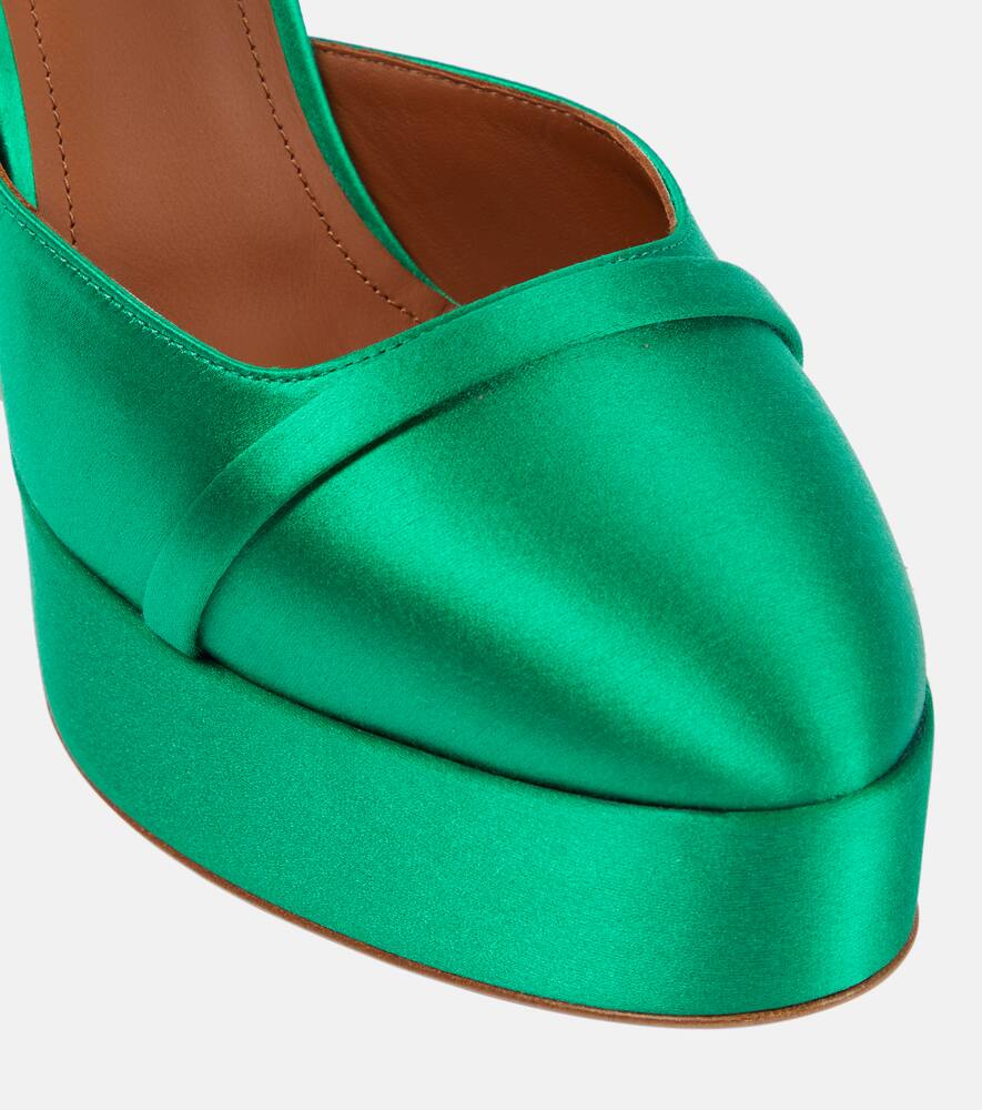 Malone Souliers Mora satin platform pumps