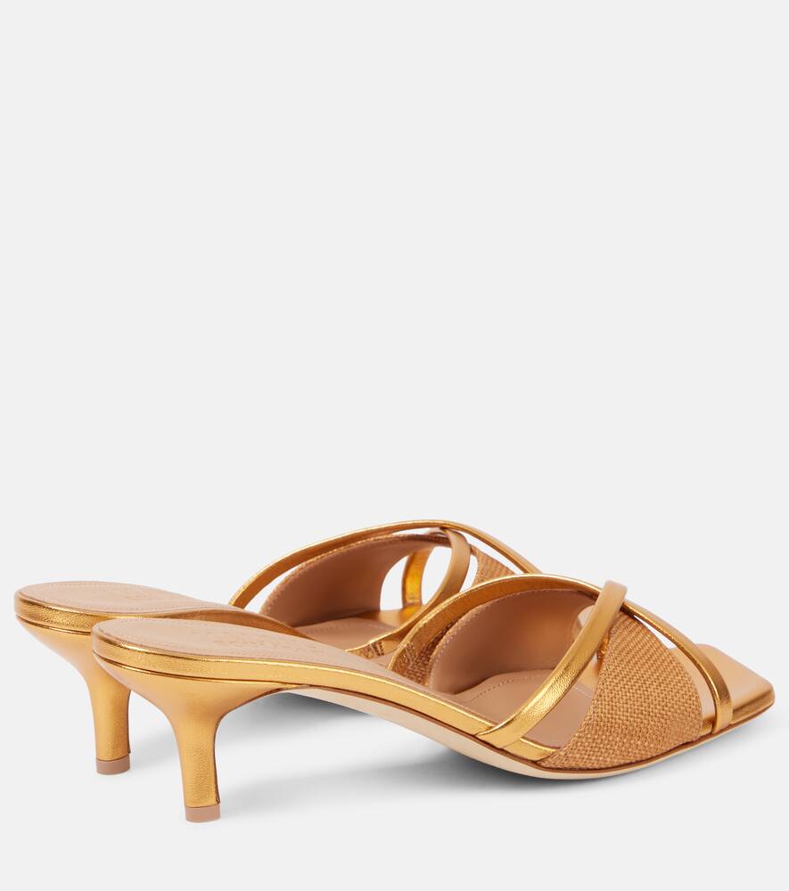 Malone Souliers Penn 45 leather-trimmed mules