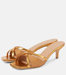 Malone Souliers Penn 45 leather-trimmed mules