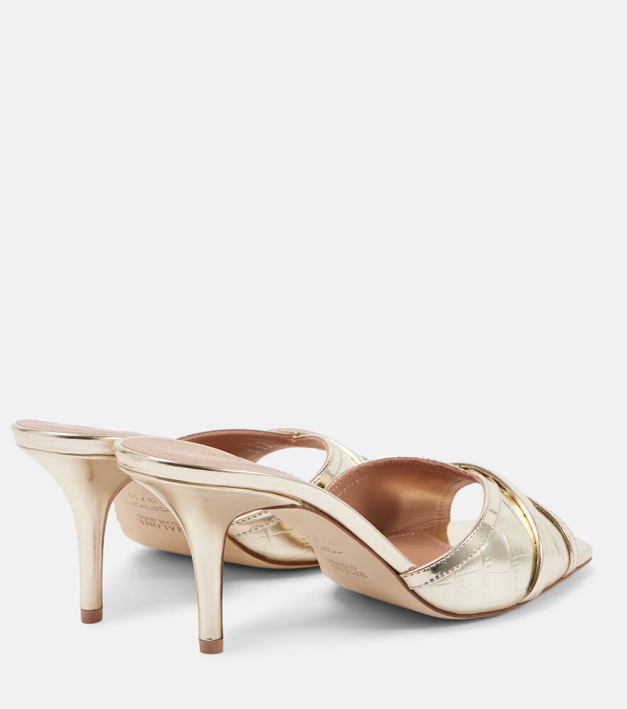 Malone Souliers Perla 70 croc-effect leather mules
