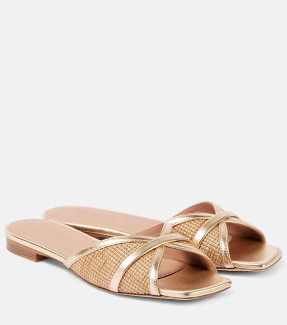 Malone Souliers Perla raffia sandals