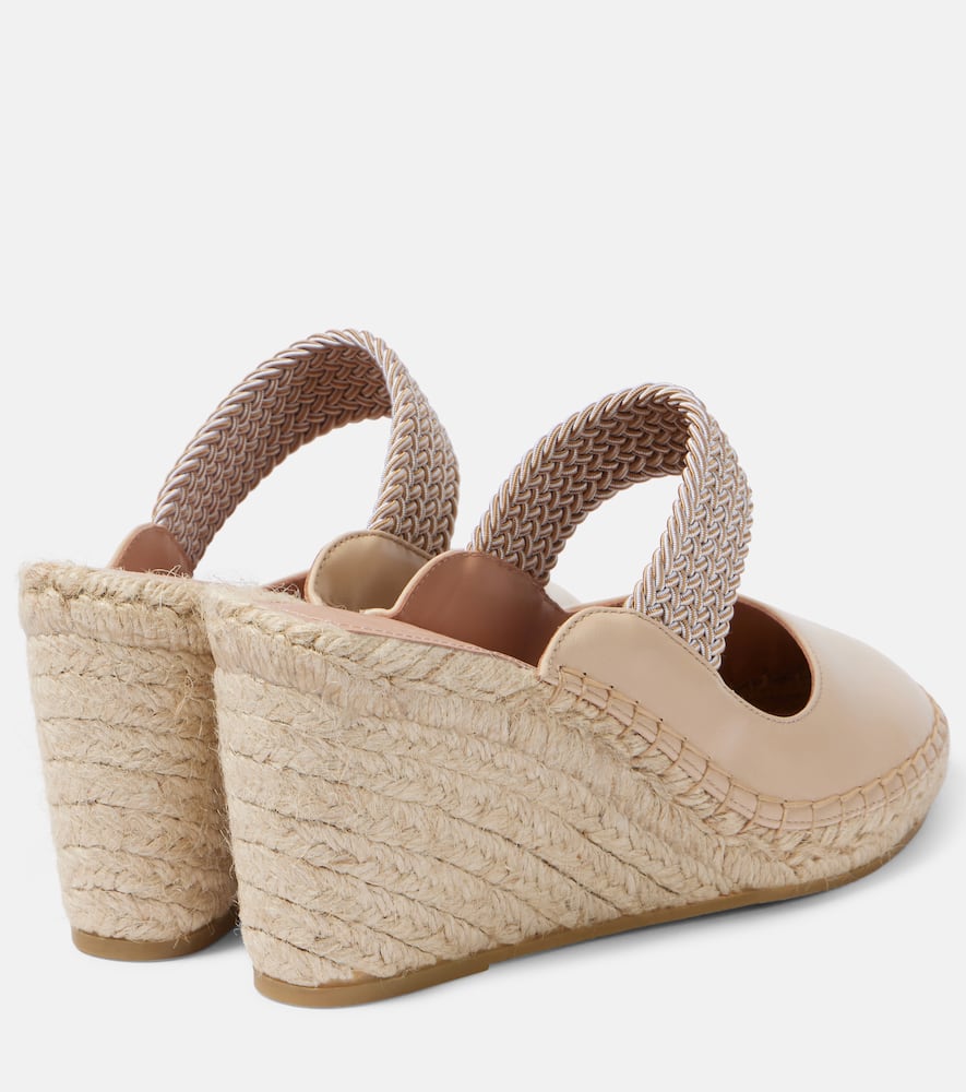 Malone Souliers Siena 70 leather espadrille wedges