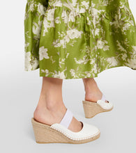 Malone Souliers Siena 70 leather espadrille wedges