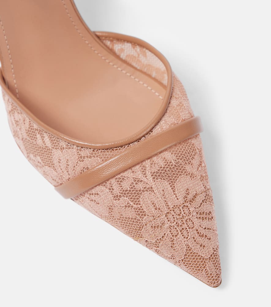 Malone Souliers Uma 80 leather-trimmed lace mules