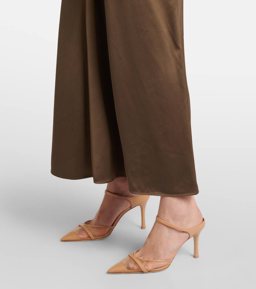 Malone Souliers Uma 80 leather-trimmed mesh mules