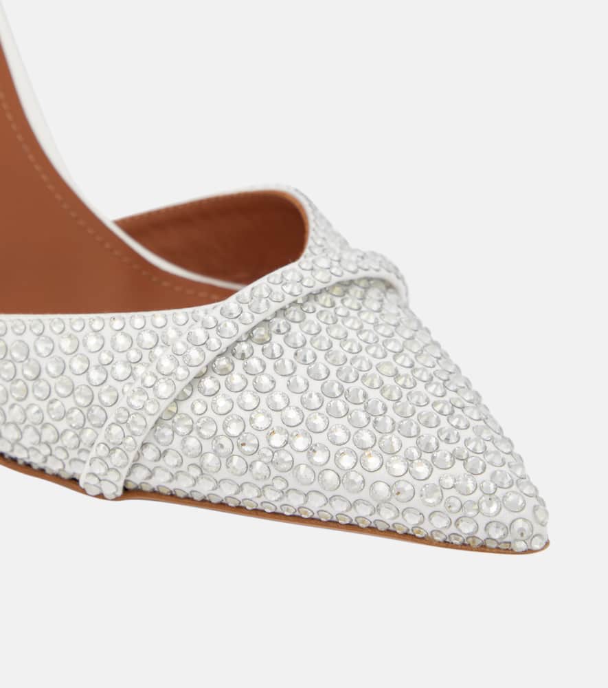 Malone Souliers Uma 90 embellished satin mules