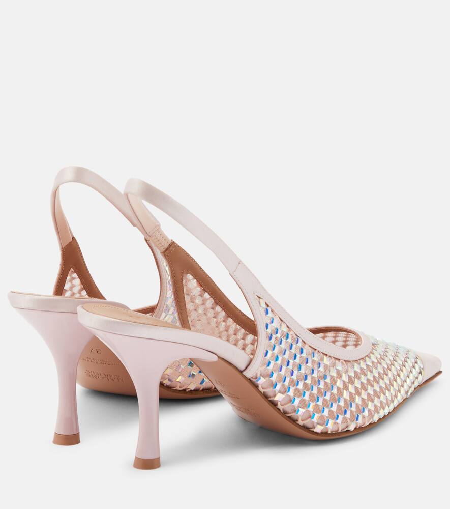 Malone Souliers Vesper 70 embellished slingback pumps