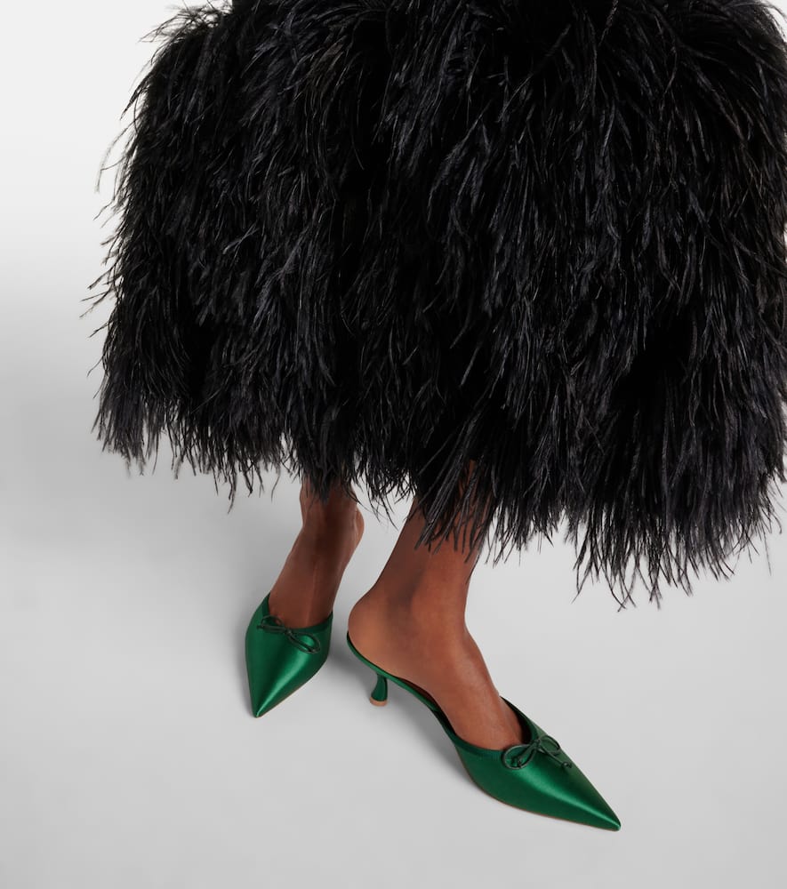 Malone Souliers x Tabitha Simmons Rose 45 satin mules