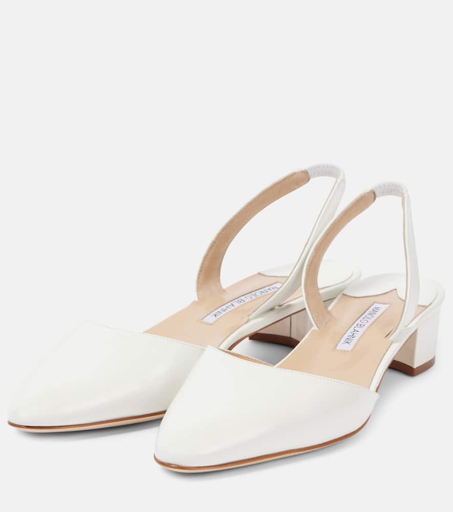 Manolo Blahnik Aapro 30 leather slingback pumps