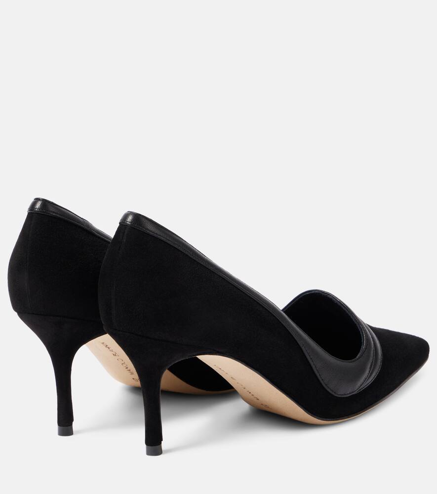 Manolo Blahnik Ajarafa 70 suede and leather pumps