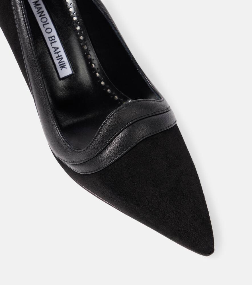 Manolo Blahnik Ajarafa 70 suede and leather pumps