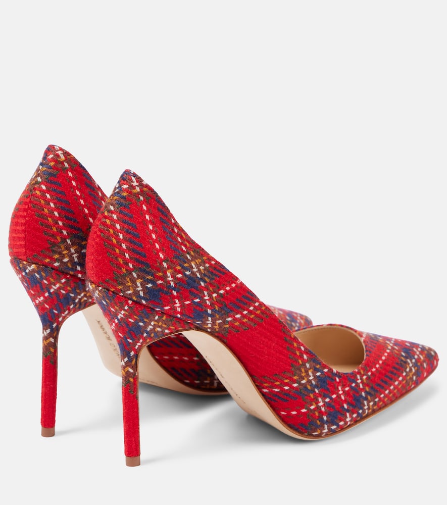 Manolo Blahnik BB 90 plaid pumps