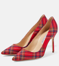 Manolo Blahnik BB 90 plaid pumps