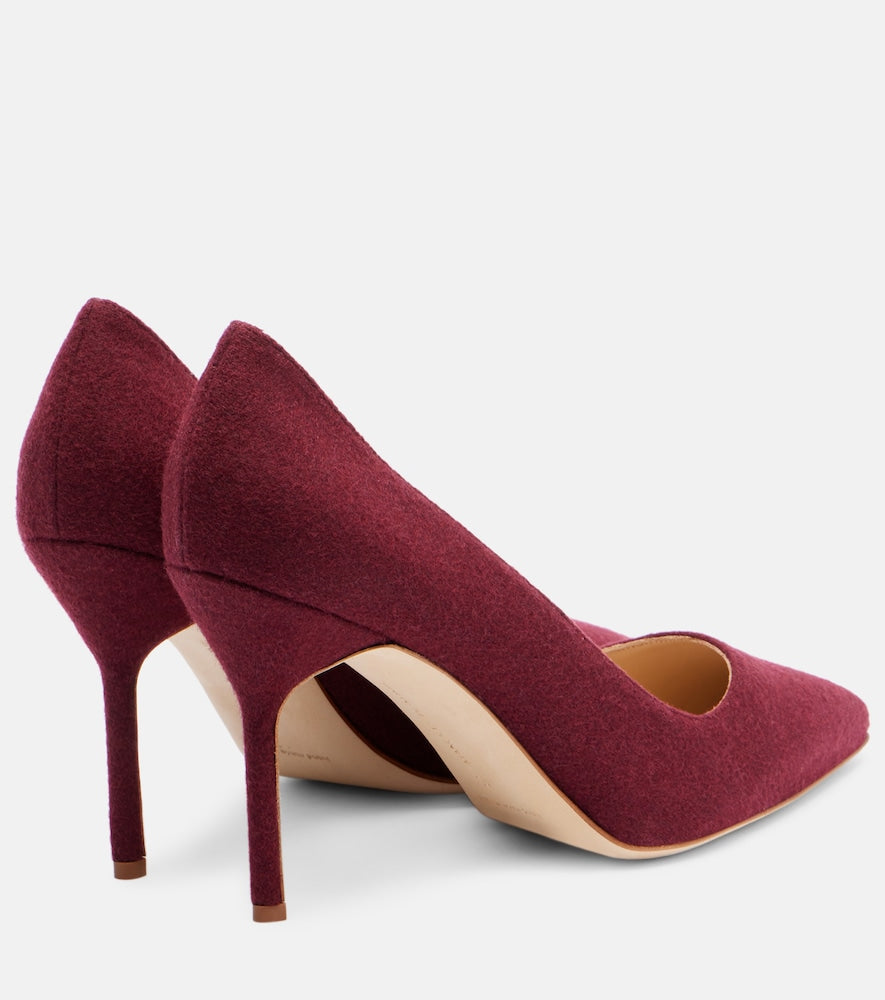 Manolo Blahnik BB 90 wool pumps