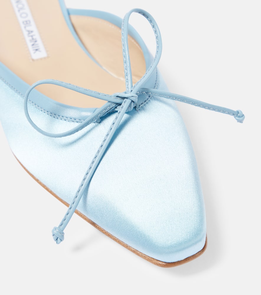 Manolo Blahnik Ballerimu 10 satin mules