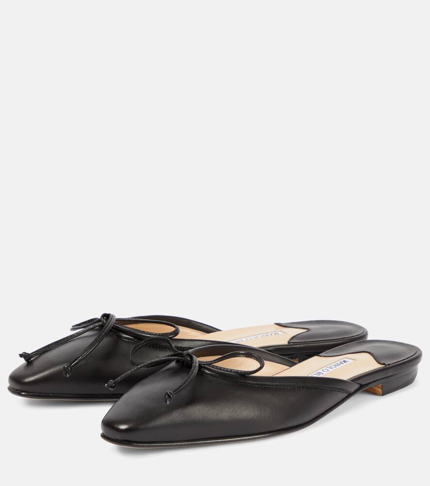 Manolo Blahnik Ballerimu leather slippers