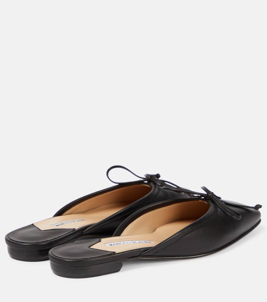 Manolo Blahnik Ballerimu leather slippers