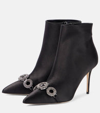 Manolo Blahnik Balvisa embellished satin ankle boots