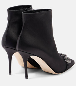Manolo Blahnik Balvisa embellished satin ankle boots