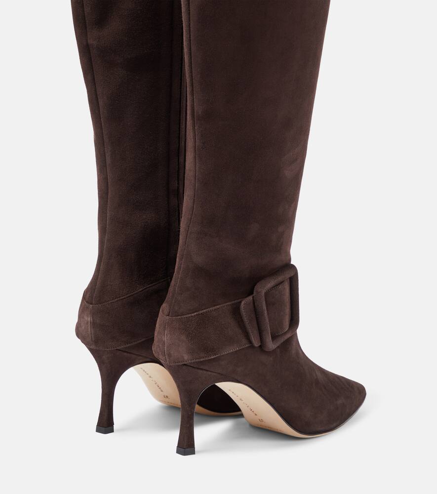 Manolo Blahnik Bayhi Gala suede knee-high boots