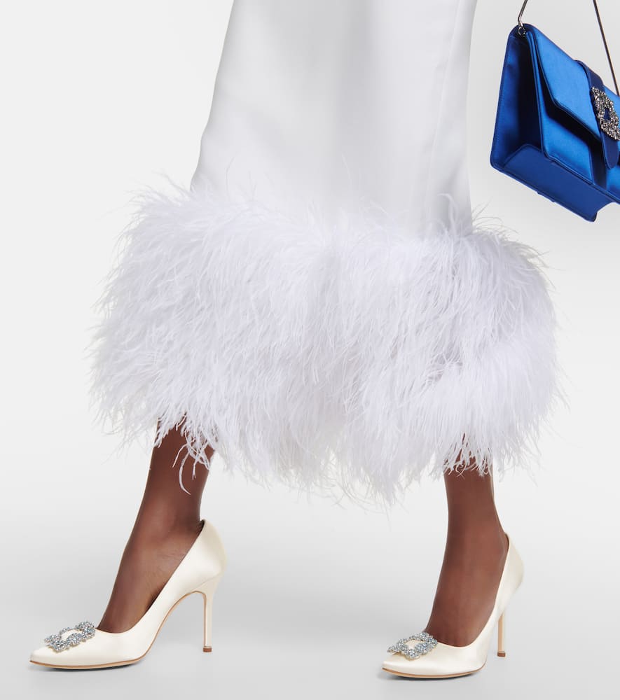 Manolo Blahnik Bridal Hangisi 105 embellished satin pumps