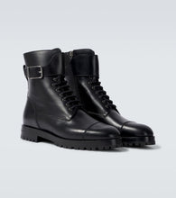 Manolo Blahnik Buloko leather combat boots