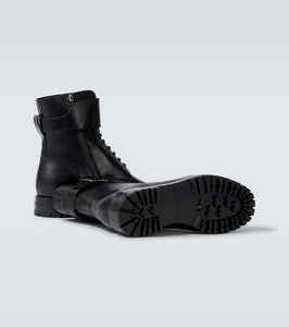 Manolo Blahnik Buloko leather combat boots