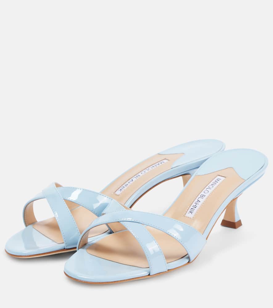 Manolo Blahnik Callamu 50 patent leather sandals