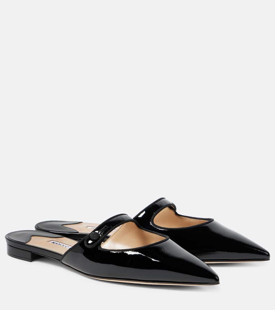 Manolo Blahnik Camparimu patent leather mules