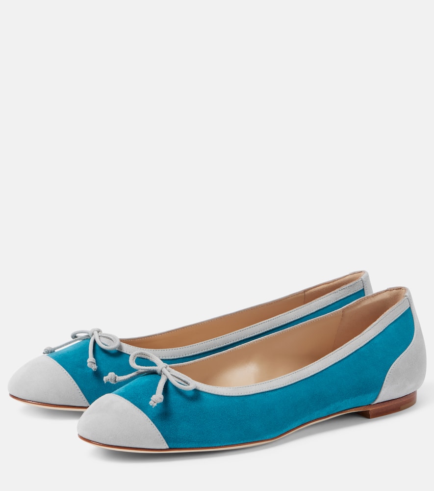 Manolo Blahnik Capbal suede ballet flats