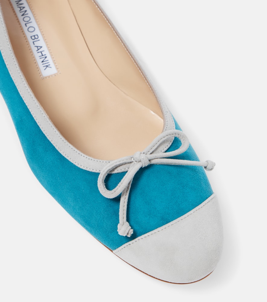 Manolo Blahnik Capbal suede ballet flats