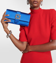 Manolo Blahnik Capri embellished satin clutch