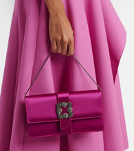 Manolo Blahnik Capri embellished satin clutch