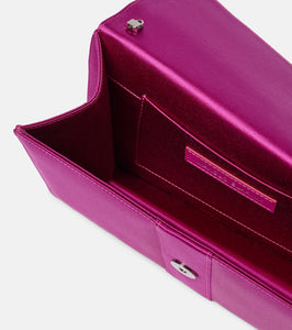 Manolo Blahnik Capri embellished satin clutch