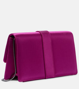 Manolo Blahnik Capri embellished satin clutch