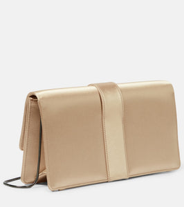 Manolo Blahnik Capri embellished satin clutch