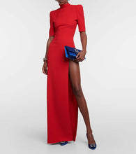 Manolo Blahnik Capri embellished satin clutch