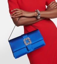 Manolo Blahnik Capri embellished satin clutch
