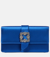 Manolo Blahnik Capri embellished satin clutch. Shop Manolo Blahnik Clutches for women now.