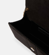 Manolo Blahnik Capri embellished suede clutch